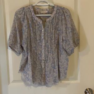 Lucky brand top, peasant style, multi colored